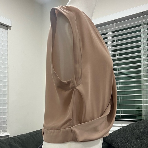 Olivaceous Beige Wrap Blouse - Picture 4 of 9